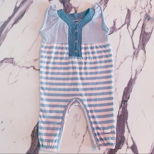 7 For All Mankind Stripe Baby Girl Romper